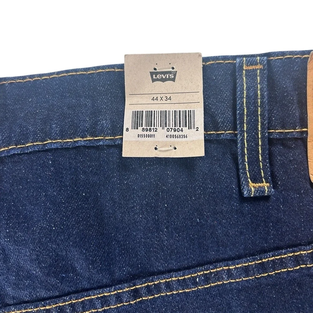 Levis 550 Relaxed Fit Big and Tall Mens Jeans 44x34 Dark Wash Stretch Denim‎ NEW
